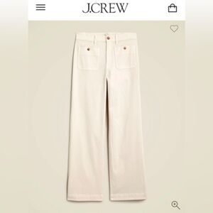 New with tags! Sailor slim wide-leg chino pants, natural colour. J Crew